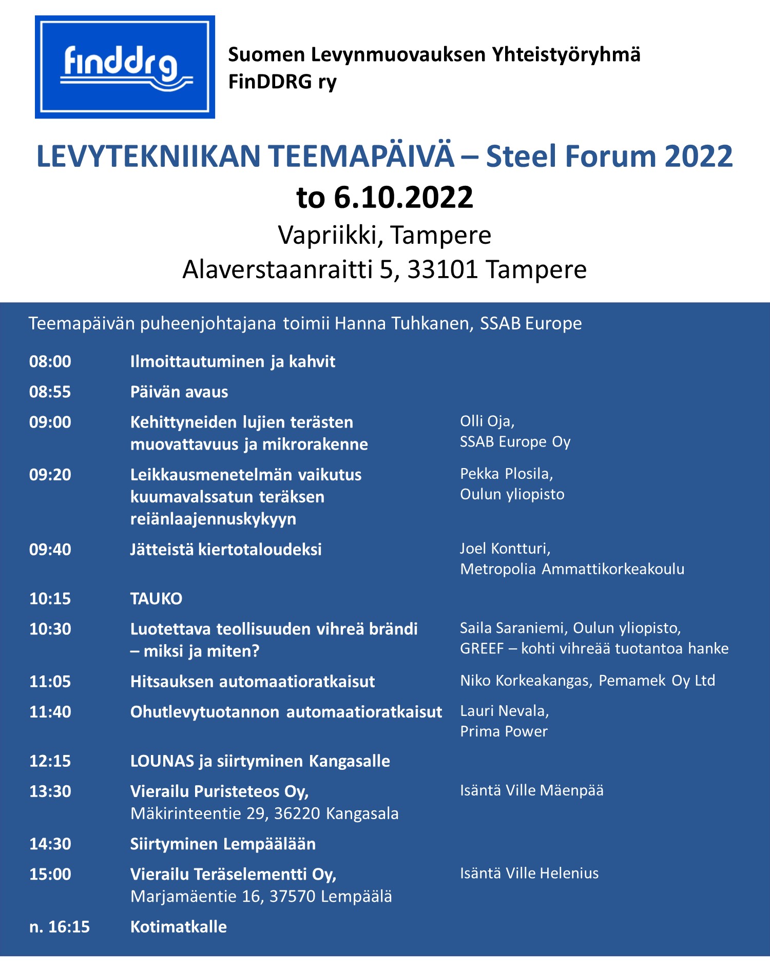 Finddrg Steel Forum 2022 ilmoittautumissivulle v2